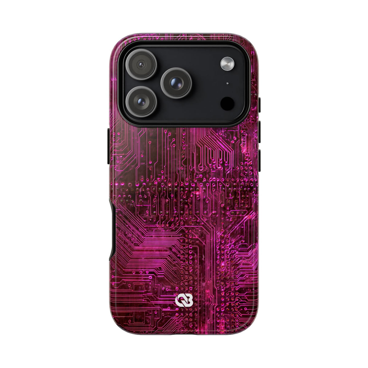 Magenta Circuit Trace · Tough Phone Case for iPhone · Pink