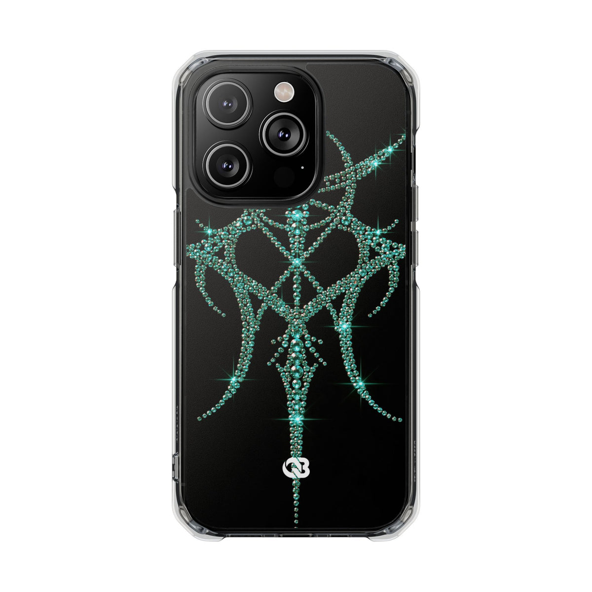 Teal Cyber Sigil · Clear Impact Magnetic Phone Case for iPhone · Teal