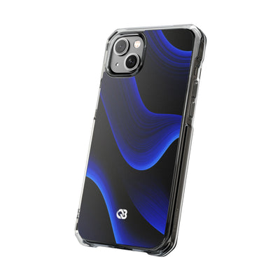Blue Impact MagSafe Phone Case for iPhone - Electric Cobalt Flow