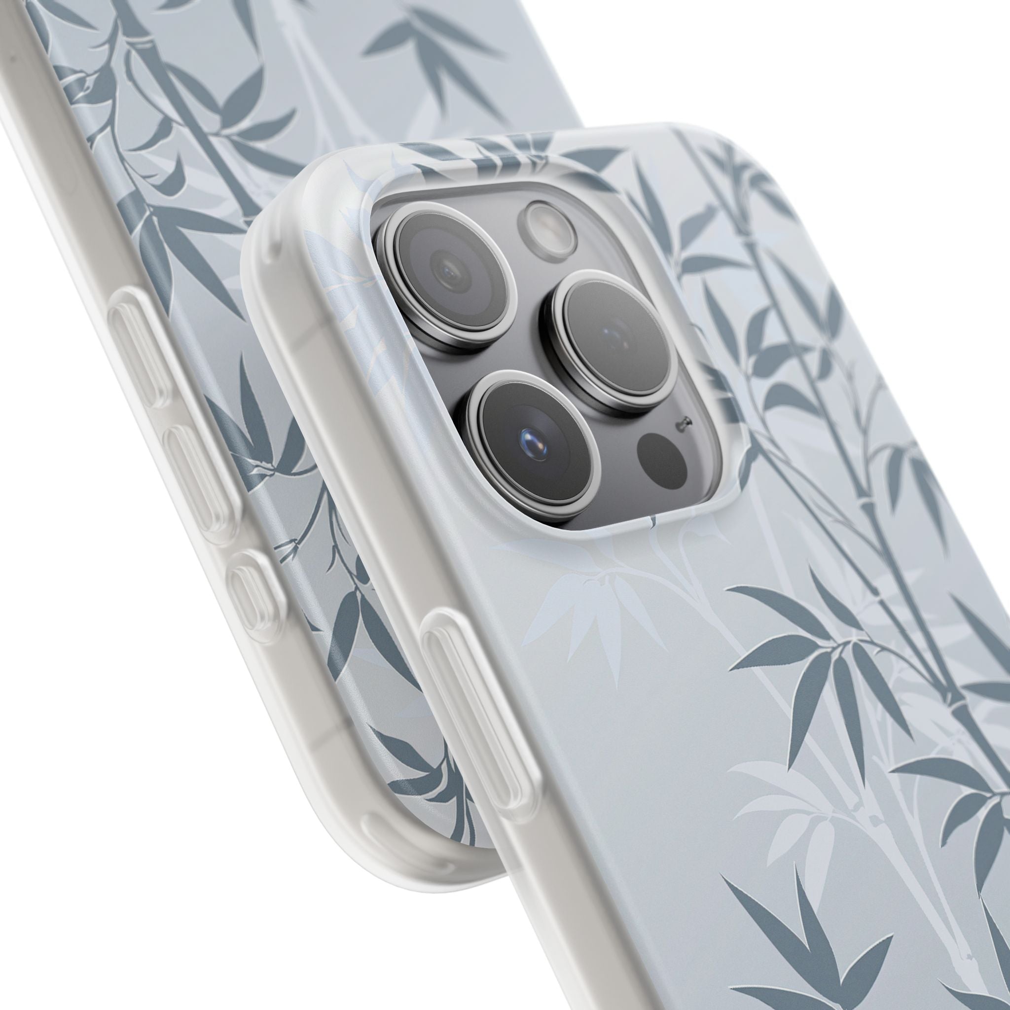 Blue Lite Phone Case for iPhone - Slate Bamboo Shadow