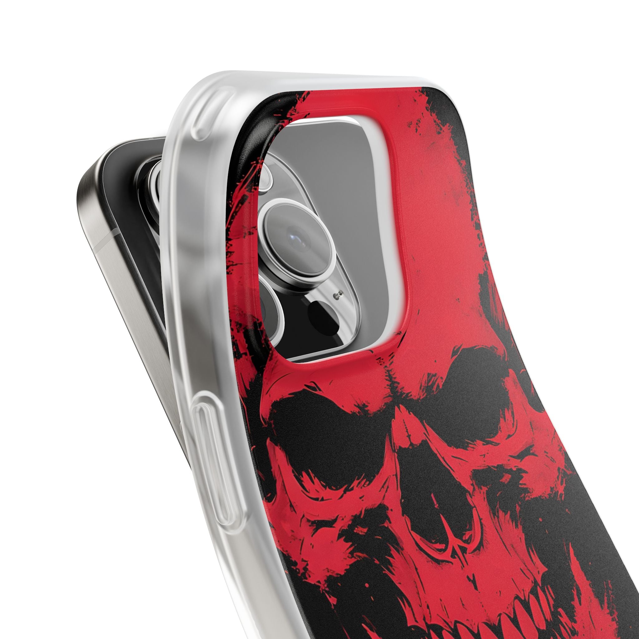 Crimson Street Skull · Soft Custodia per iPhone
