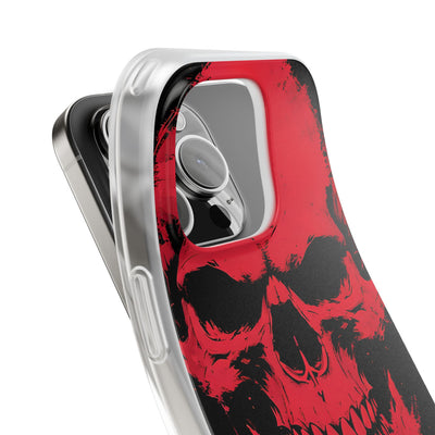 Crimson Street Skull · Soft Custodia per iPhone