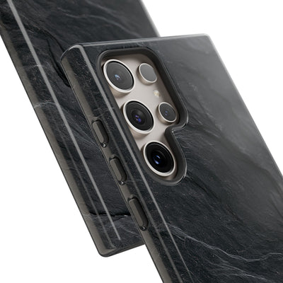 Black Tough Phone Case for Samsung - Midnight Slate Ridge