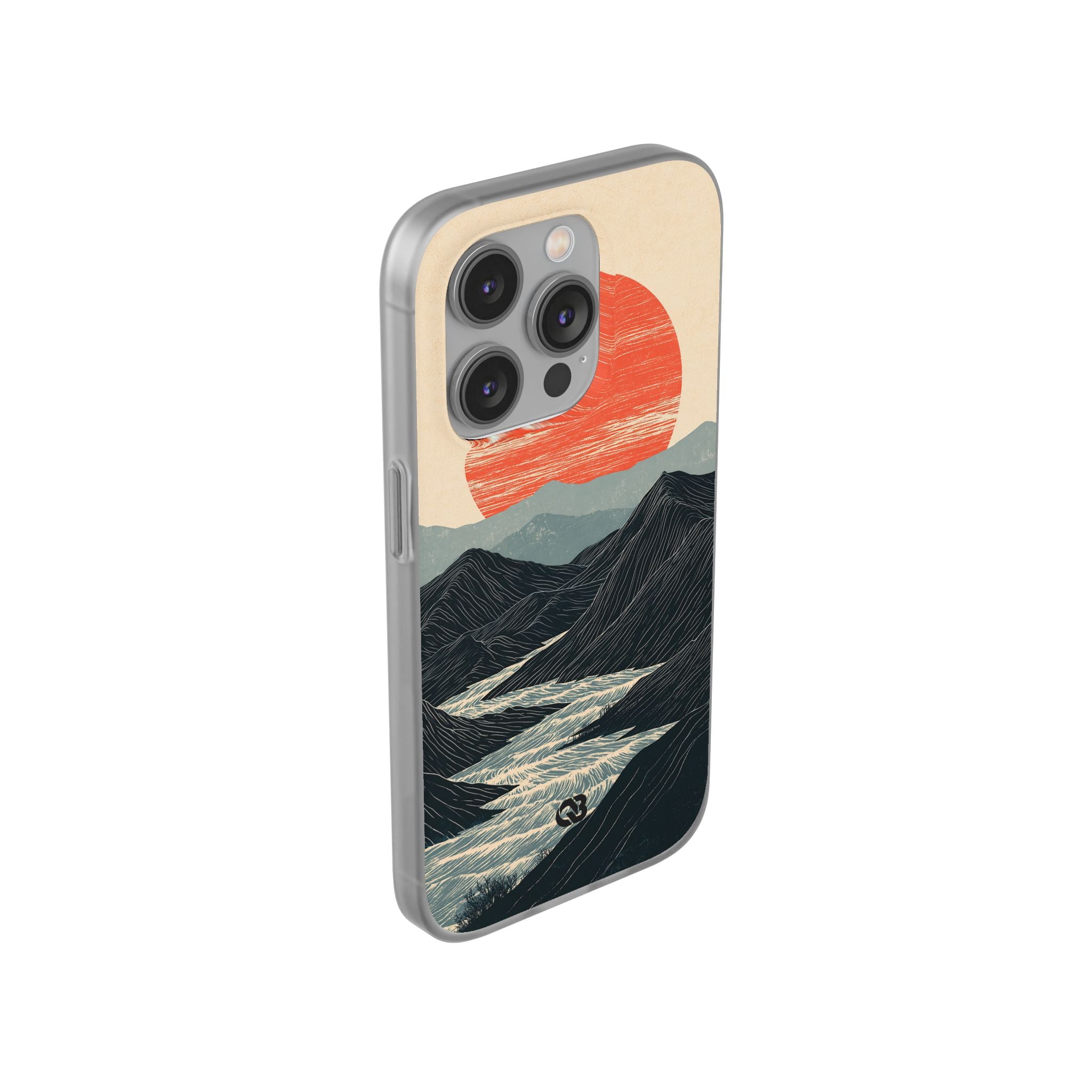 Beige Lite Phone Case for iPhone - Crimson Ridge Flow