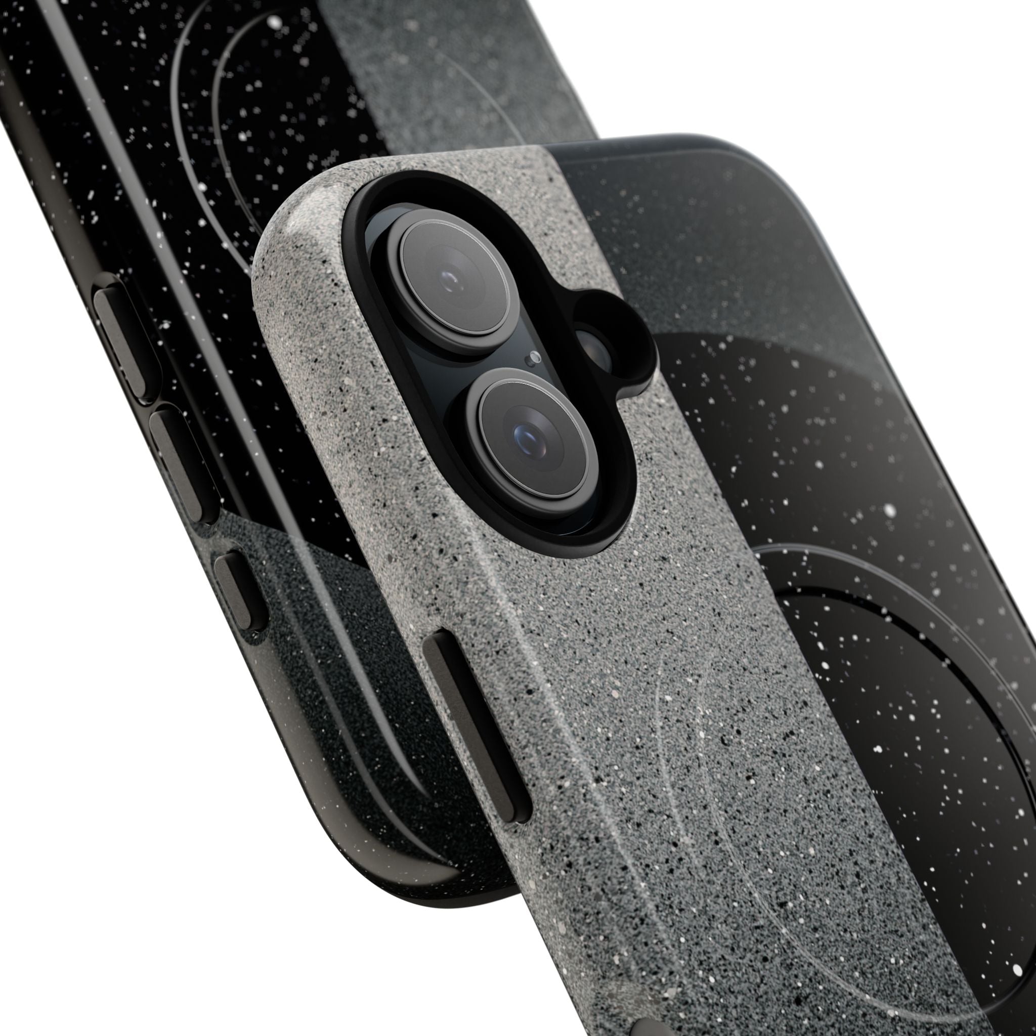 Black Tough 2.0 Magsafe Phone Case for iPhone - Lunar Static Orbit