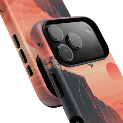 Orange Tough 2.0 Magnetic Phone Case for iPhone - Crimson Ridge Flight
