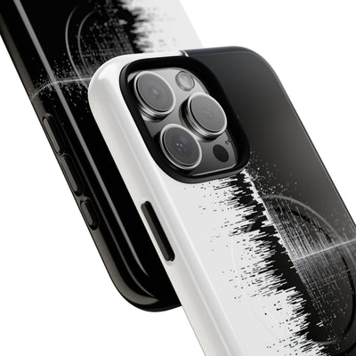 Black Tough 2.0 Magsafe Phone Case for iPhone - Static Signal Split