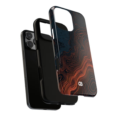 Black Tough Phone Case for iPhone - Volcanic Basalt Map
