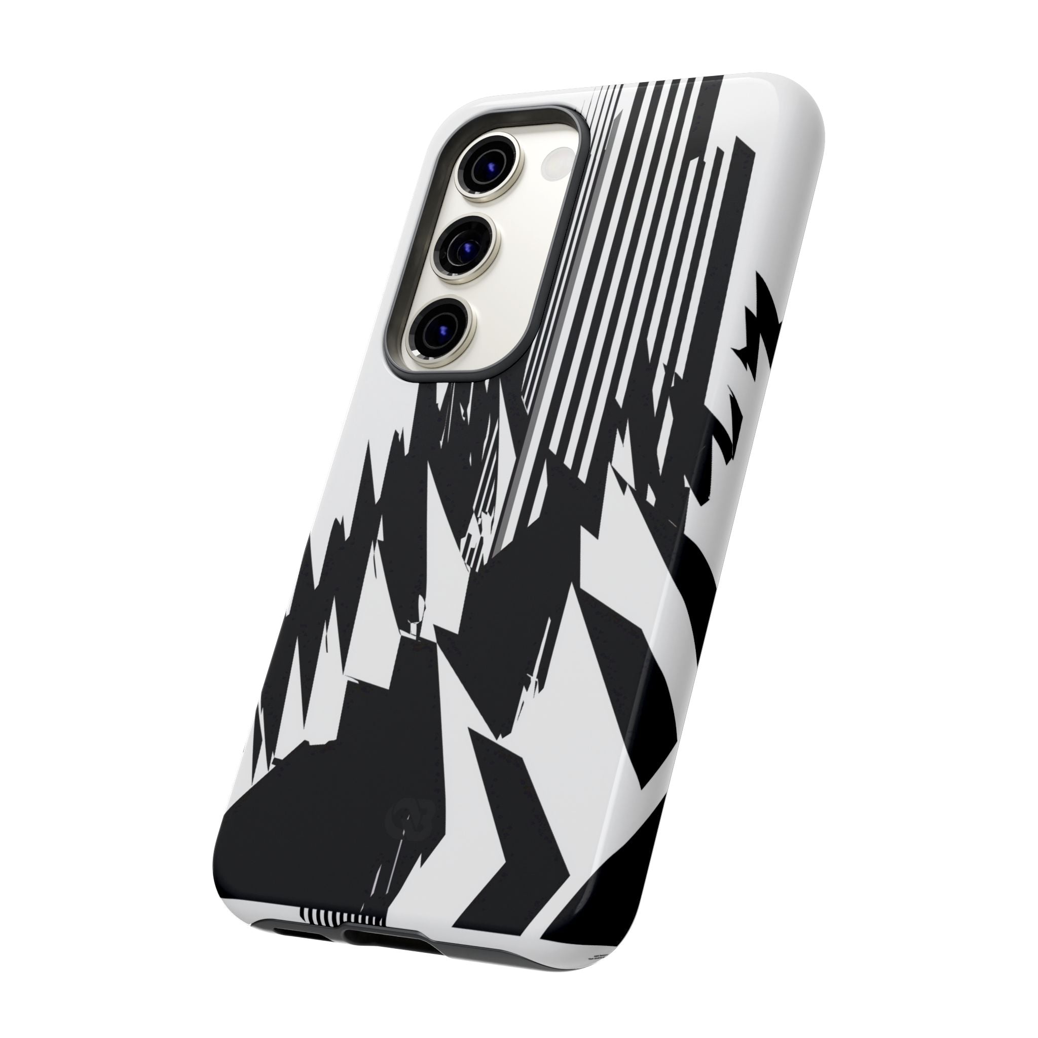 White Tough Phone Case for Samsung - Shattered Vector Spire