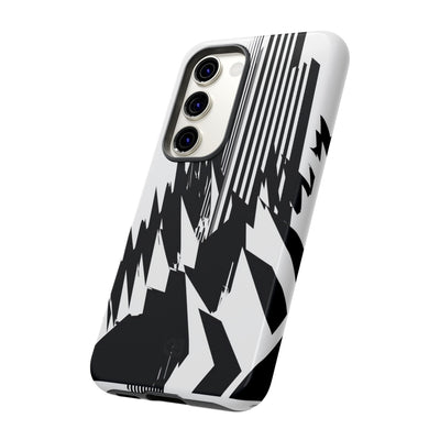 White Tough Phone Case for Samsung - Shattered Vector Spire