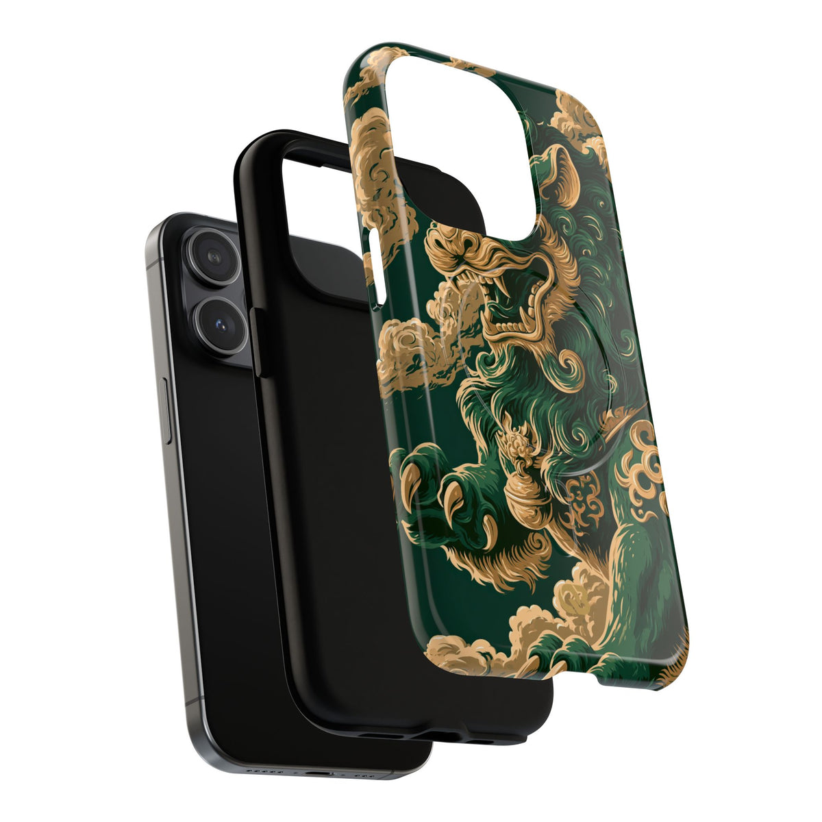 Imperial Guardian Lion · Tough 2.0 Magnetic Phone Case for iPhone · Green