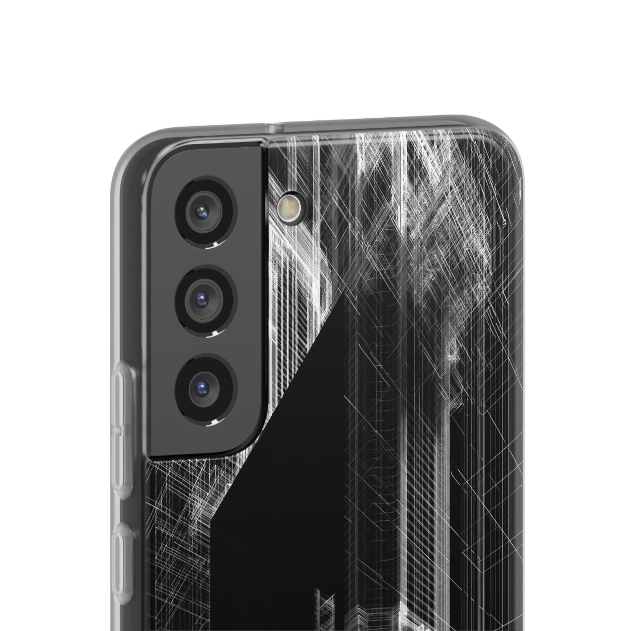 Black Lite Phone Case for Samsung - Ghost Urban Wireframe