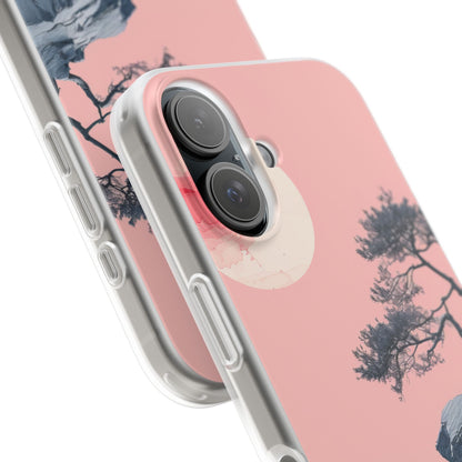 Crimson Moon Tree iPhone 16 Case - Soft