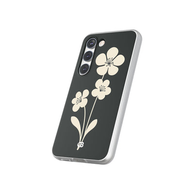 Black Lite Phone Case for Samsung - Obsidian Cream Bloom
