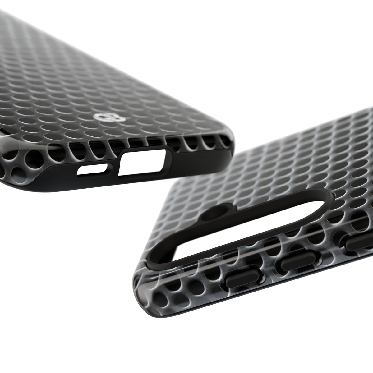 Brushed Perforated Steel · Tough Phone Case for Samsung · Silver