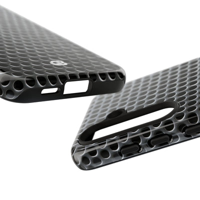 Brushed Perforated Steel · Tough Phone Case for Samsung · Silver