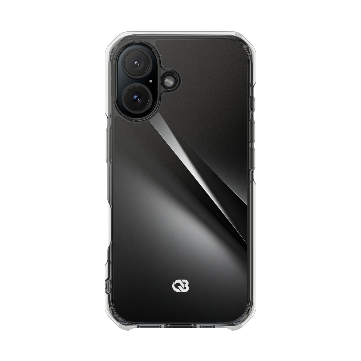 Obsidian Ridge · Clear Impact Magnetic Phone Case for iPhone ·  Black