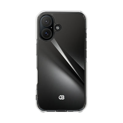 Obsidian Ridge · Clear Impact Magnetic Phone Case for iPhone ·  Black