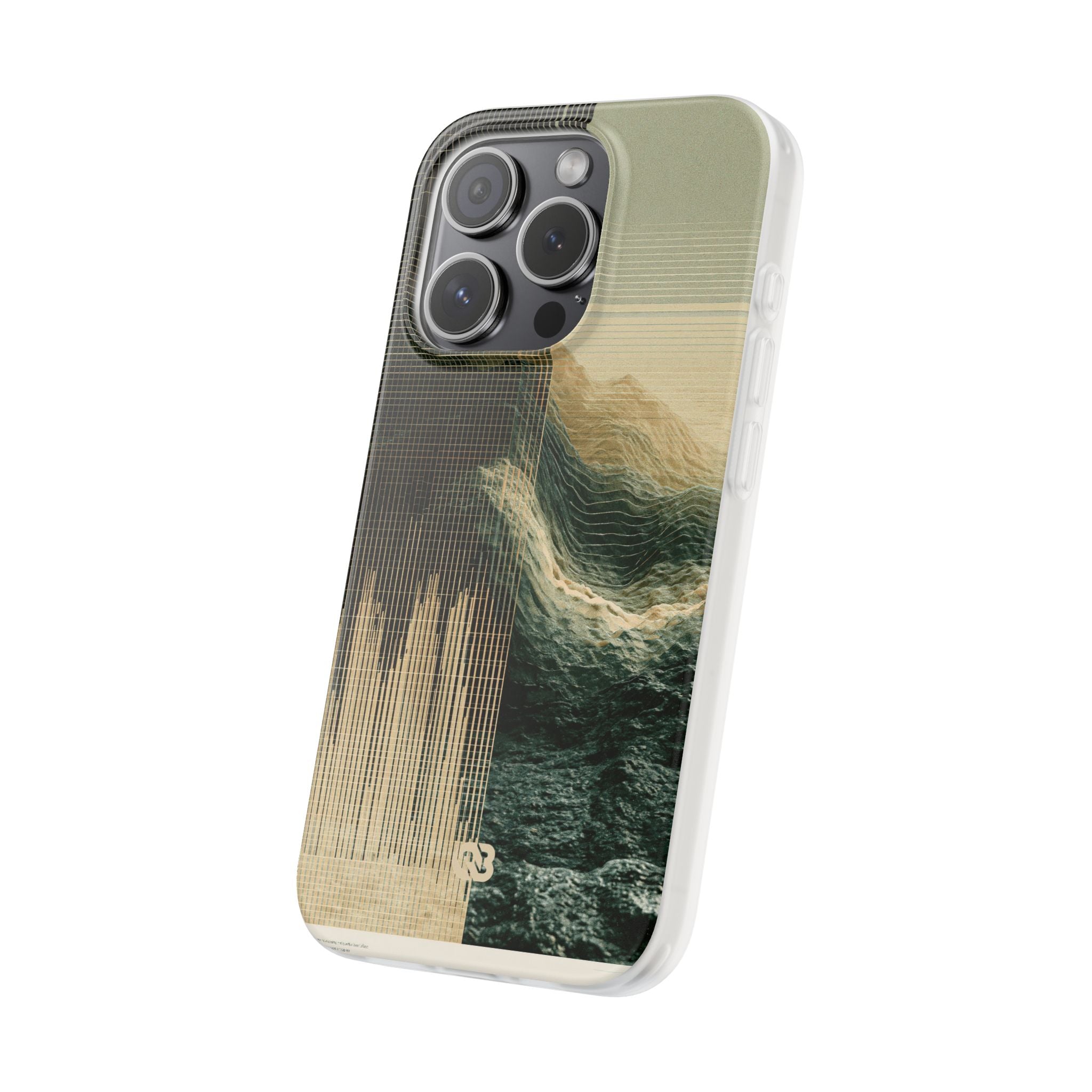 Beige Lite Phone Case for iPhone - Veridian Data Ridge