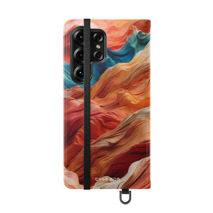 Fabric Peaks Sunset - Samsung S25 Ultra Case - Wallet