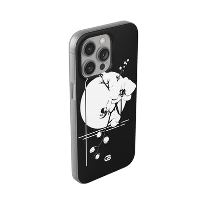 Black Lite Phone Case for iPhone - Lunar Orchid Grid