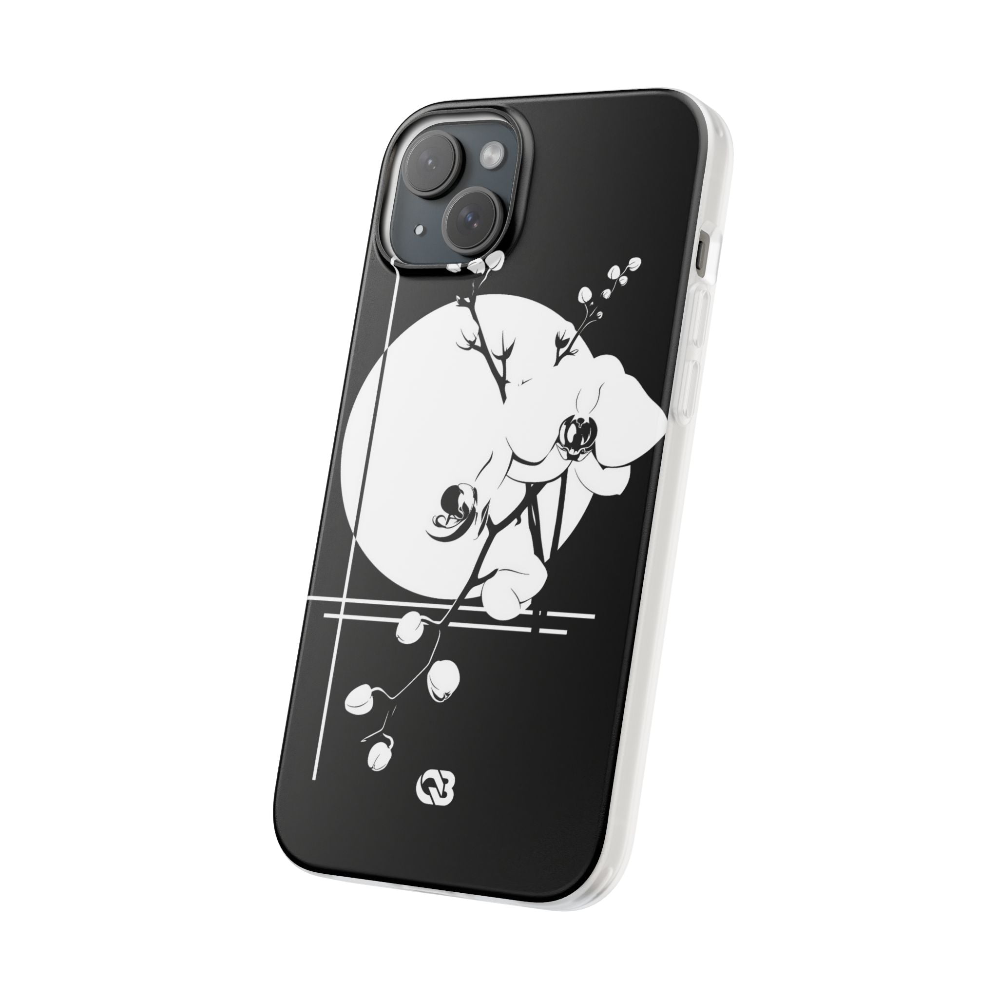 Black Lite Phone Case for iPhone - Lunar Orchid Grid