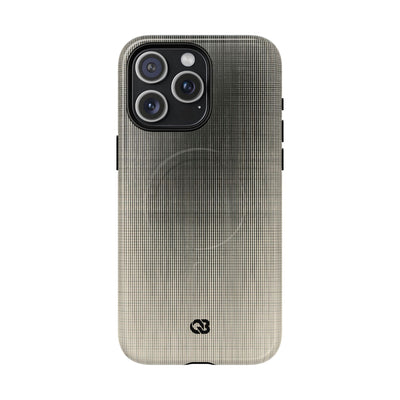 Beige Tough 2.0 Magsafe Phone Case for iPhone - Carbon Screen Grid