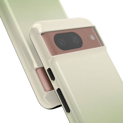 Green Tough Phone Case for Google Pixel - Bone Sage Fade