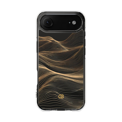Black Impact MagSafe Phone Case for iPhone - Copper Topo Ridge