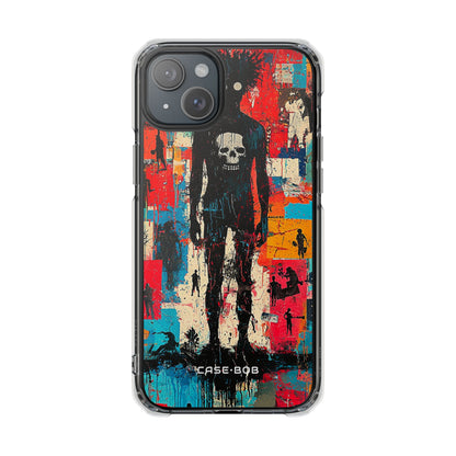 Spiky Skull Silhouette iPhone 15 Plus Case - Impact