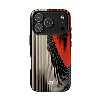 Red Tough 2.0 Magsafe Phone Case for iPhone - Crimson Pulse Topo
