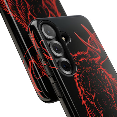 Nordic Moose Contour · Tough Phone Case for Samsung · Red