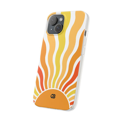 Amber Solar Waves · Soft Phone Case for iPhone