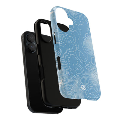 Glacial Basin Topo · Tough Phone Case for iPhone · Blue