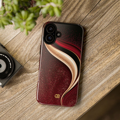 Gilded Crimson Flow · Tough Phone Case for iPhone · Red