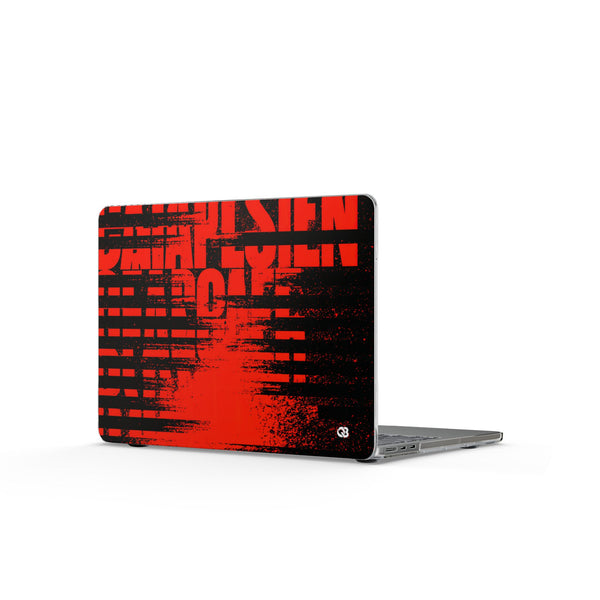 Crimson Redaction · Clear Hard Case for MacBook · Black