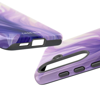 Purple Ribbon Waves Samsung S25 Case - Tough