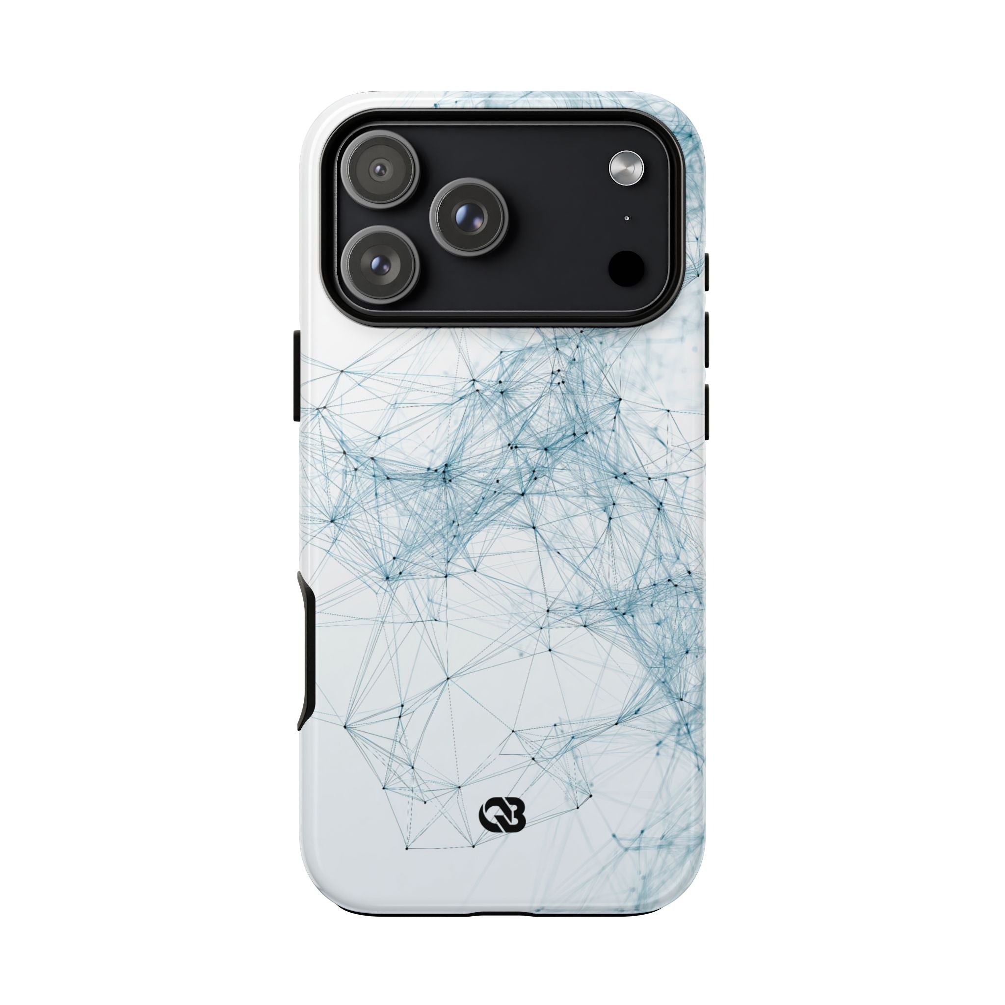 Blue Tough Phone Case for iPhone - Glacial Neural Web