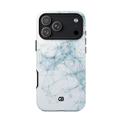 Blue Tough Phone Case for iPhone - Glacial Neural Web