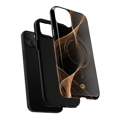 Amber Contour Flow · Tough 2.0 Magnetic Phone Case for iPhone · Black
