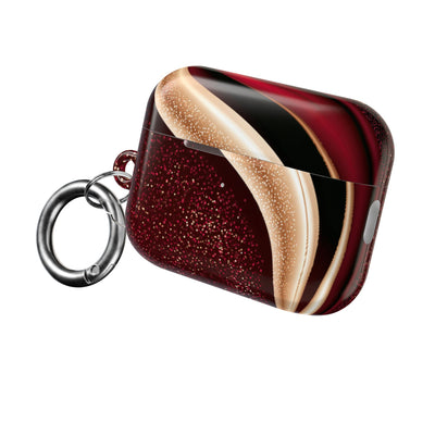 Gilded Crimson Flow · Hard Case for AirPods & AirPods Pro · Red