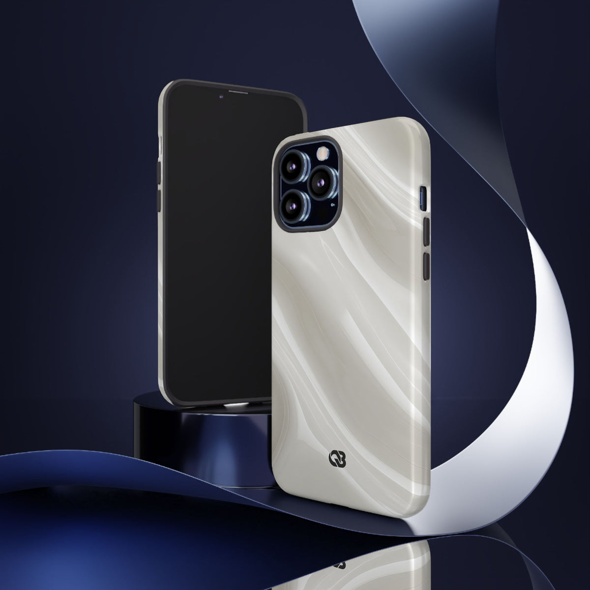 Liquid Enamel Fold · Tough Phone Case for iPhone · White