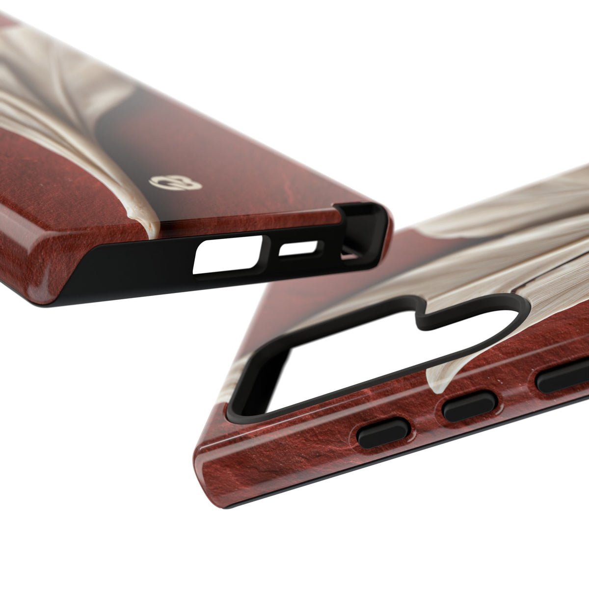Carved Ivory Plume · Tough Phone Case for Samsung · Red