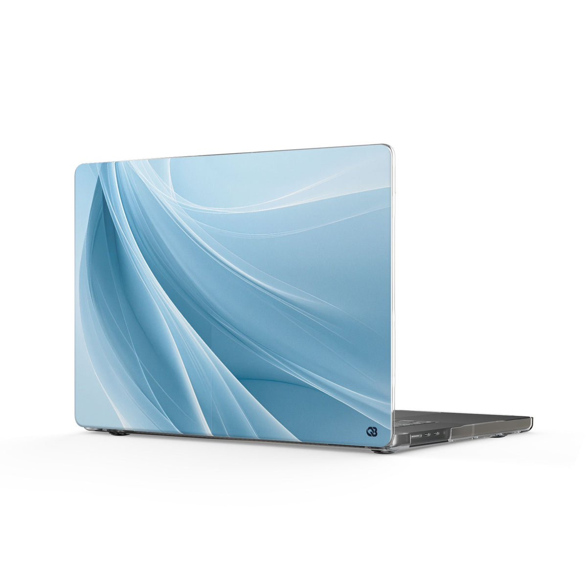 Glacial Ridge Contours · Clear Hard Case for MacBook · Blue