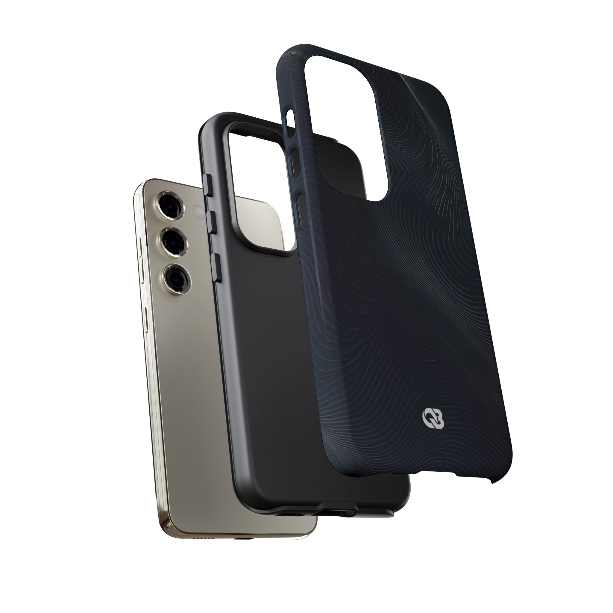 Black Tough Phone Case for Samsung - Obsidian Ridge Flux