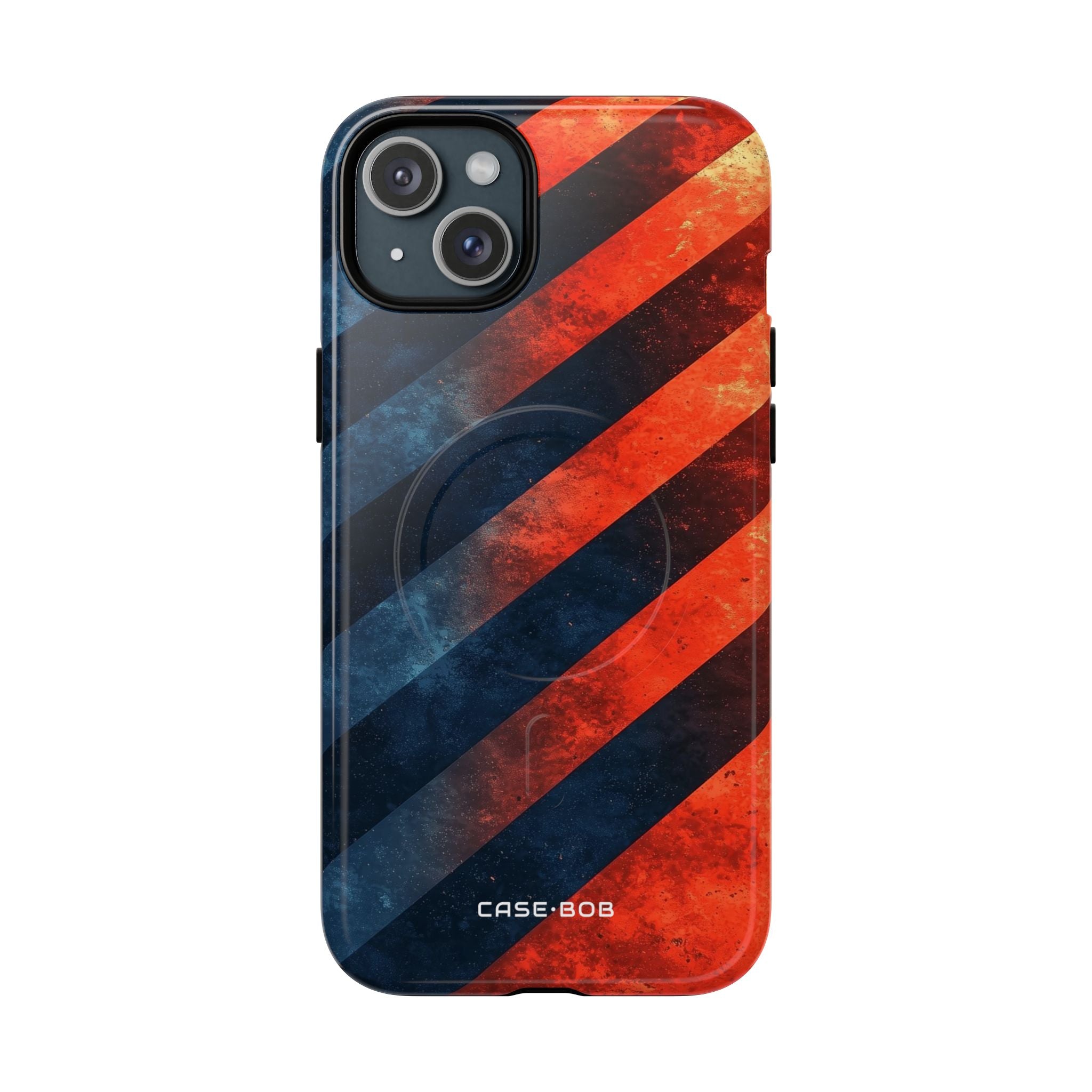 Diagonale Streifen Blaze iPhone 15 Plus Case - Tough+