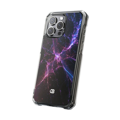 Neural Singularity · Clear Impact Magnetic Phone Case for iPhone · Black