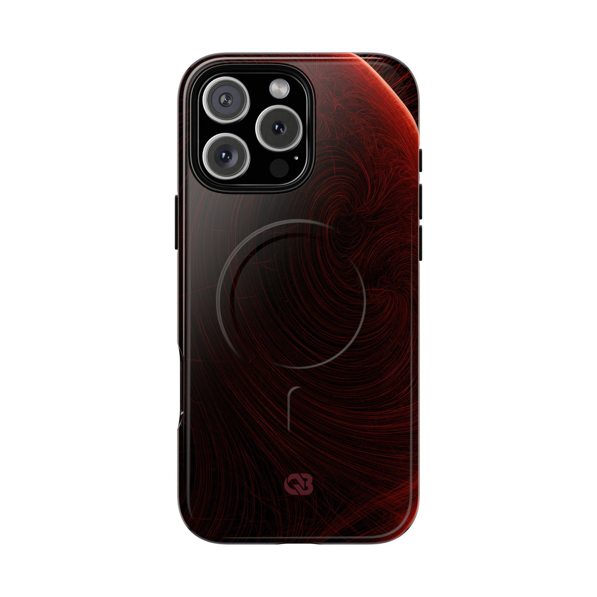 Red Tough 2.0 Magsafe Phone Case for iPhone - Crimson Flare Flux