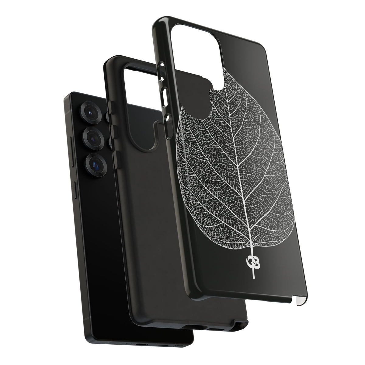 Monochrome Leaf Skeleton · Tough Phone Case for Samsung · Black