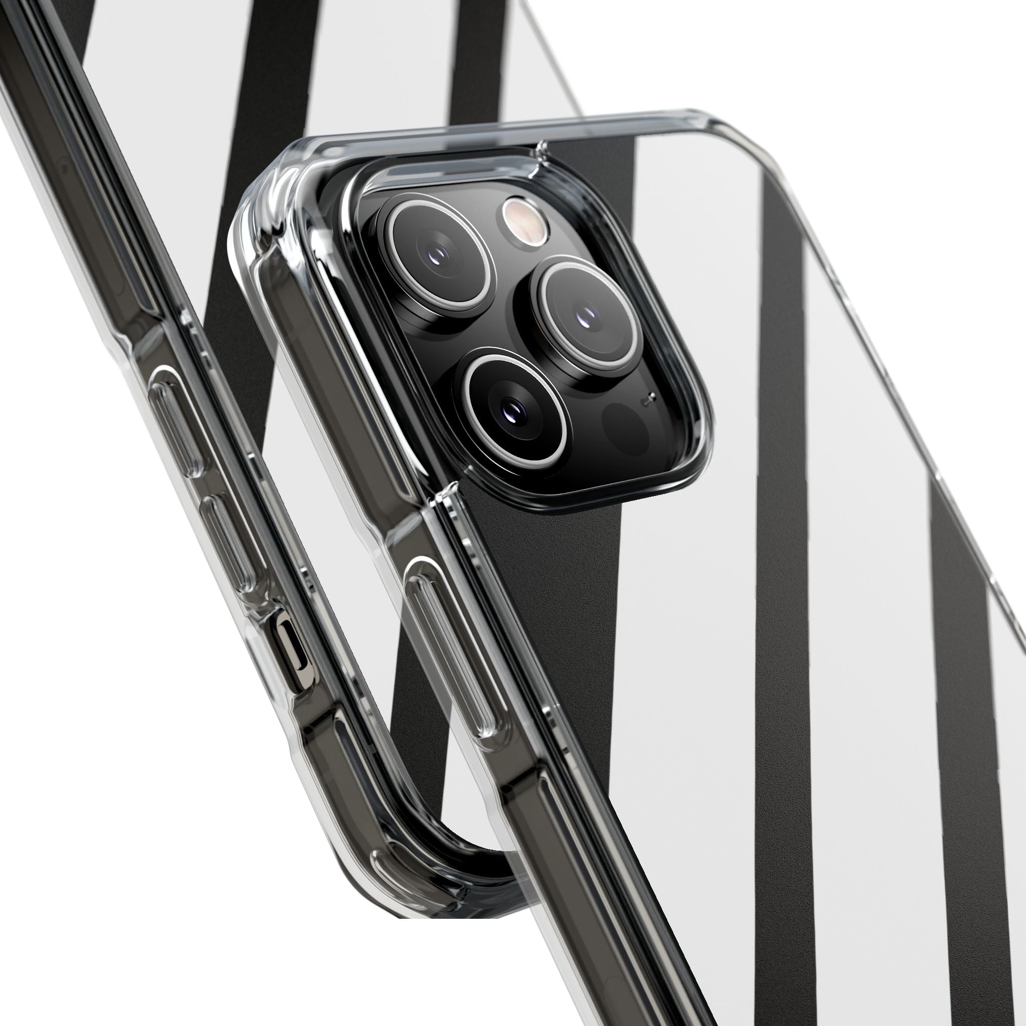 Diagonal Bands Noir iPhone 14 Pro Max Case - Impact